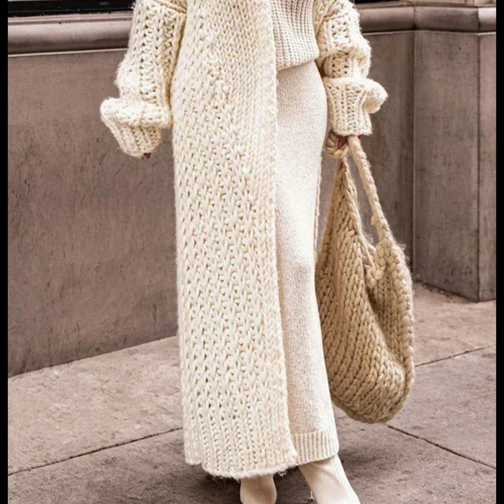 Loose Knitted Cardigan Women - Picture 3 of 8